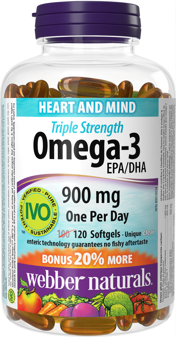 Webber Naturals - Triple Strength Omega-3 - Bonus Size