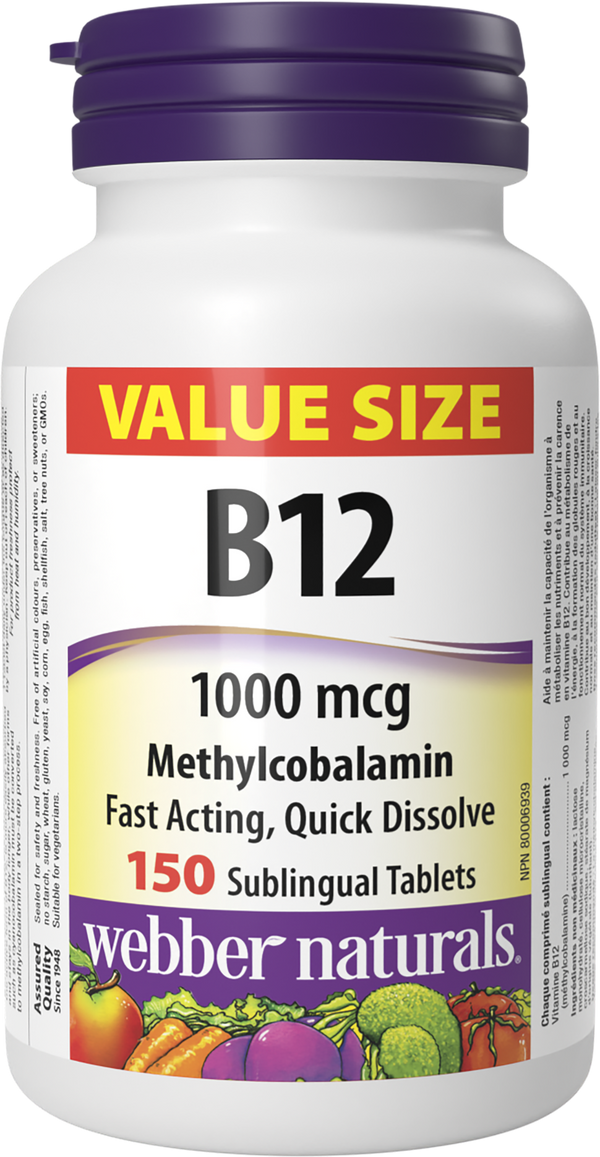 Webber Naturals - Vitamin B12 - 1000 mcg