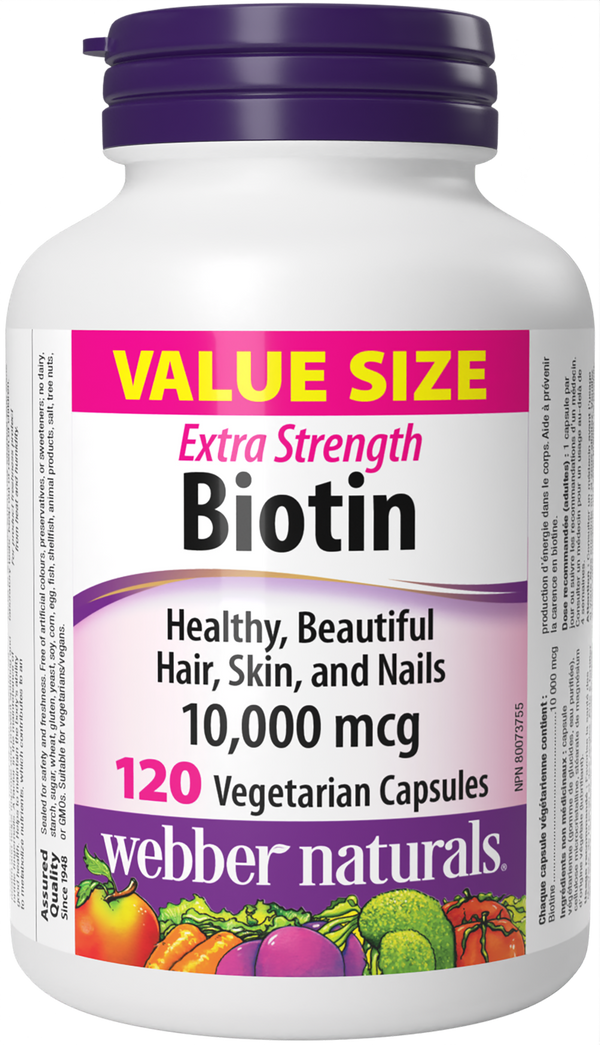 Webber Naturals - Extra Strength Biotin 10,000mcg