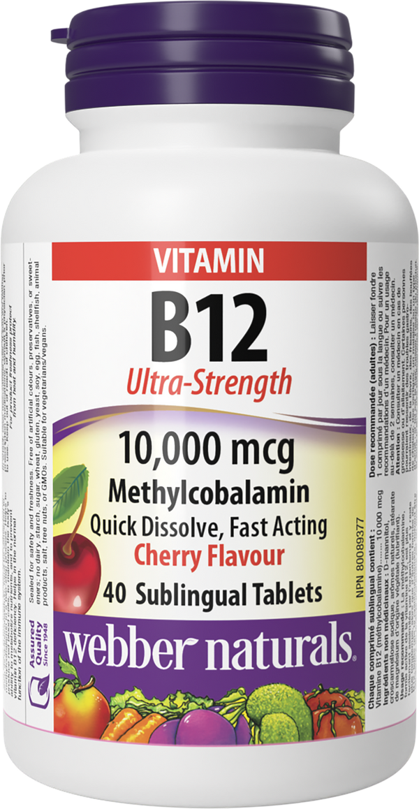 Webber Naturals - Vitamin B12 Methylcobalamin 10,000mcg
