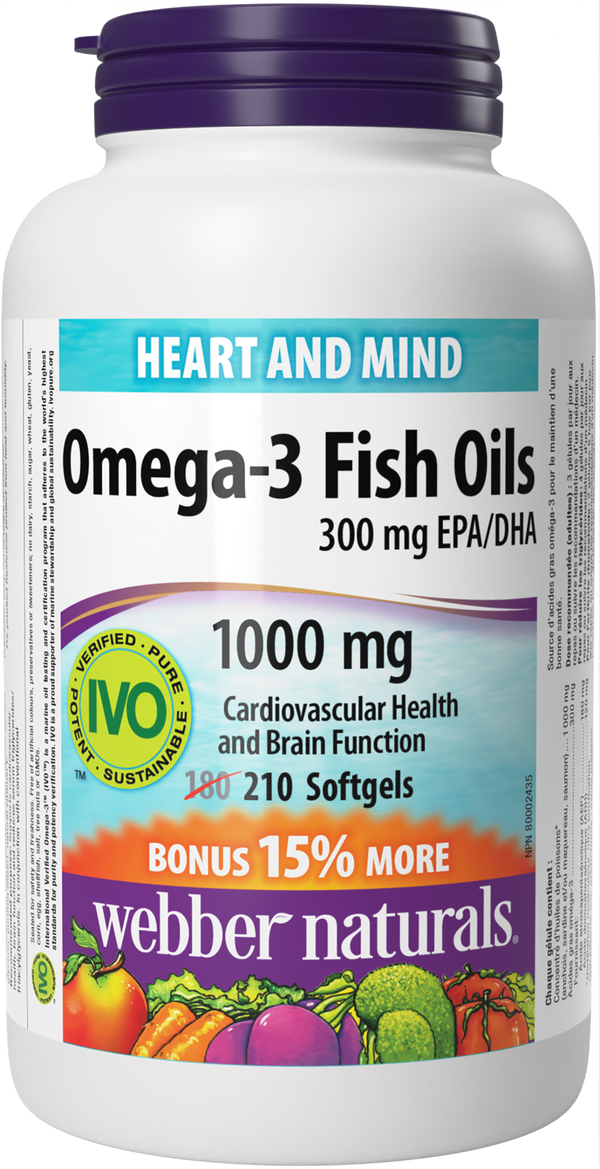 Webber Naturals - Omega-3 Fish Oils 1000mg
