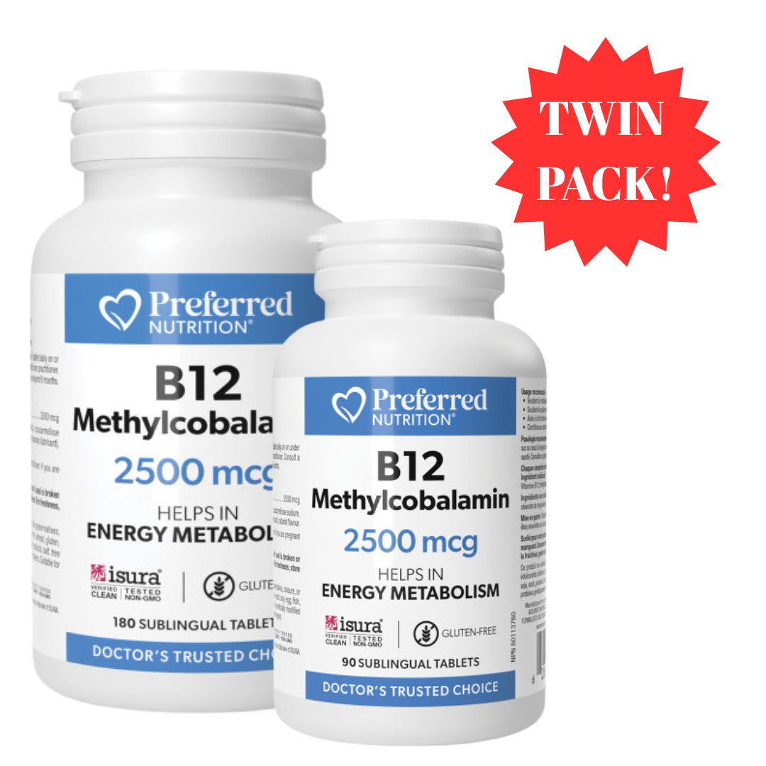 Preferred Nutrition - B12 Methylcobalamin 2500mcg - Twin Pack