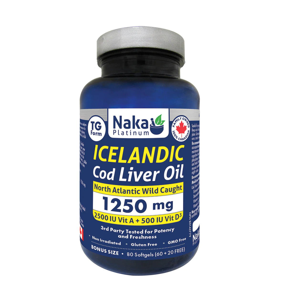 Naka - Icelandic Cod Liver Oil 1250mg