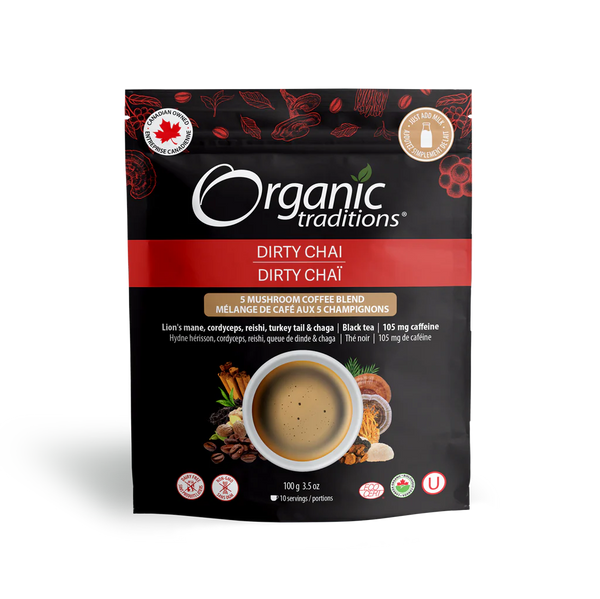 Organic Traditions - Dirty Chai 5 Mushroom Coffee Blend