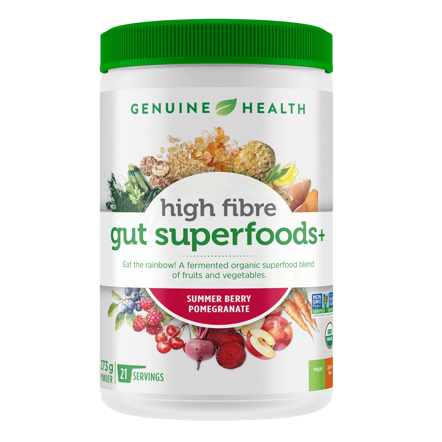 Genuine Health -High Fibre Gut Superfoods+ Summer Berry Pomegranate