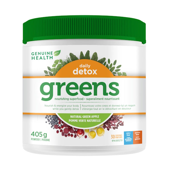 Genuine Health - Greens+ Daily Detox Natural Green Apple