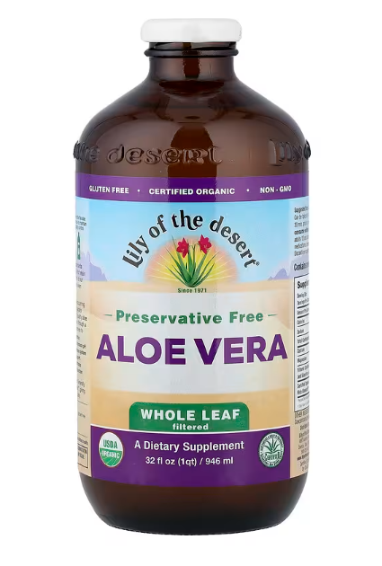 Lily of the Desert - Aloe Vera Juice Whole Leaf PF (Glass)