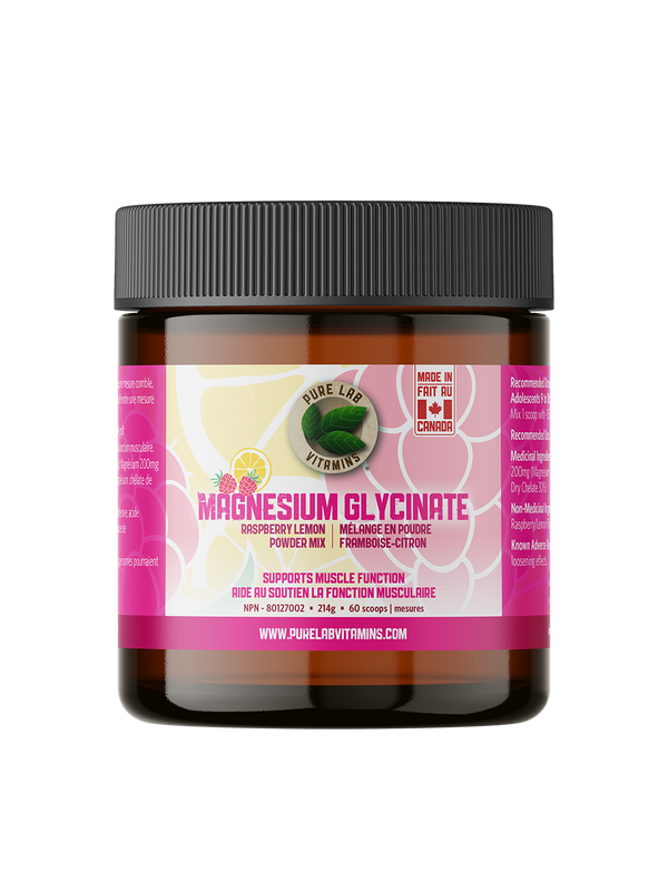 Pure Lab Vitamins - Magnesium Glycinate Powder - Raspberry Lemon