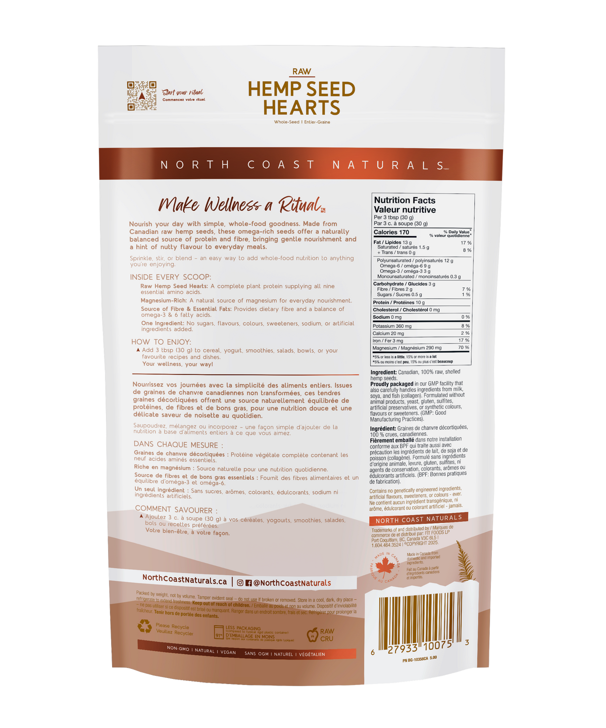 North Coast Naturals - Raw Hemp Seed Hearts