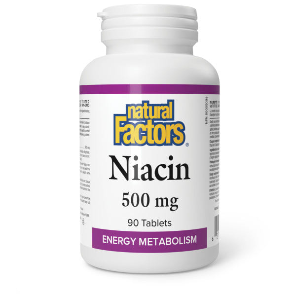 Natural Factors - Vitamin B3 Niacin - 500 mg
