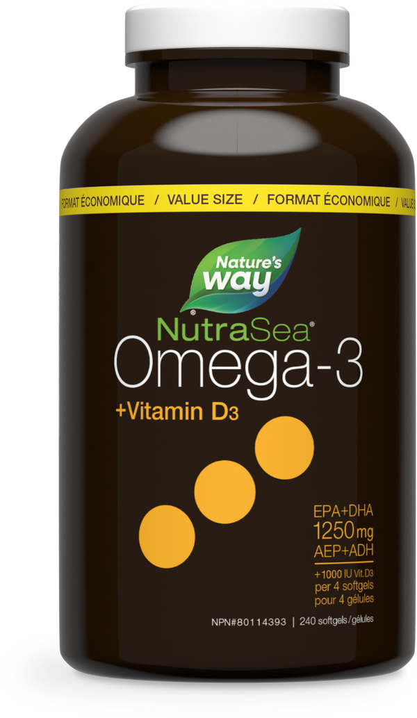 Nature's Way - NutraSea Omega - 3 + Vitamin D3 - Lemon Flavour
