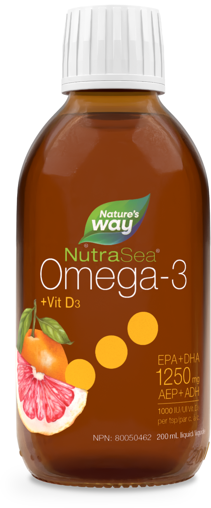 Nature's Way - NutraSea Omega-3 + Vitamin D - Grapefruit Tangerine