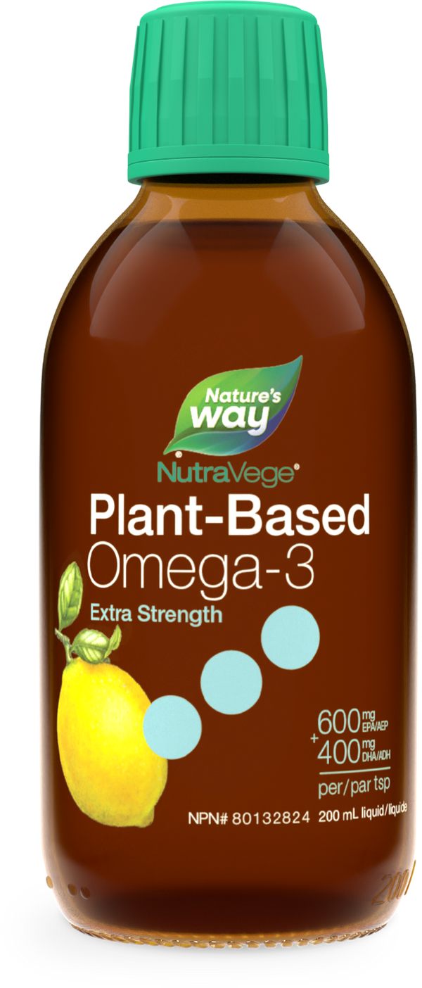 Nature's Way - NutraVege Plant Based Omega-3 Extra Strength- Lemon Flavour
