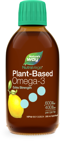 Nature's Way - NutraVege Plant Based Omega-3 Extra Strength- Lemon Flavour