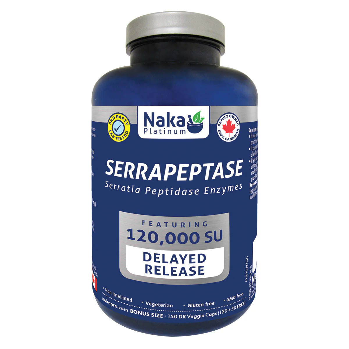Naka - Serrapeptase 120,000 SU - Bonus Size