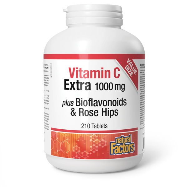 Natural Factors - Vitamin C Extra 1000mg Plus Bioflavonoids & Rose Hips