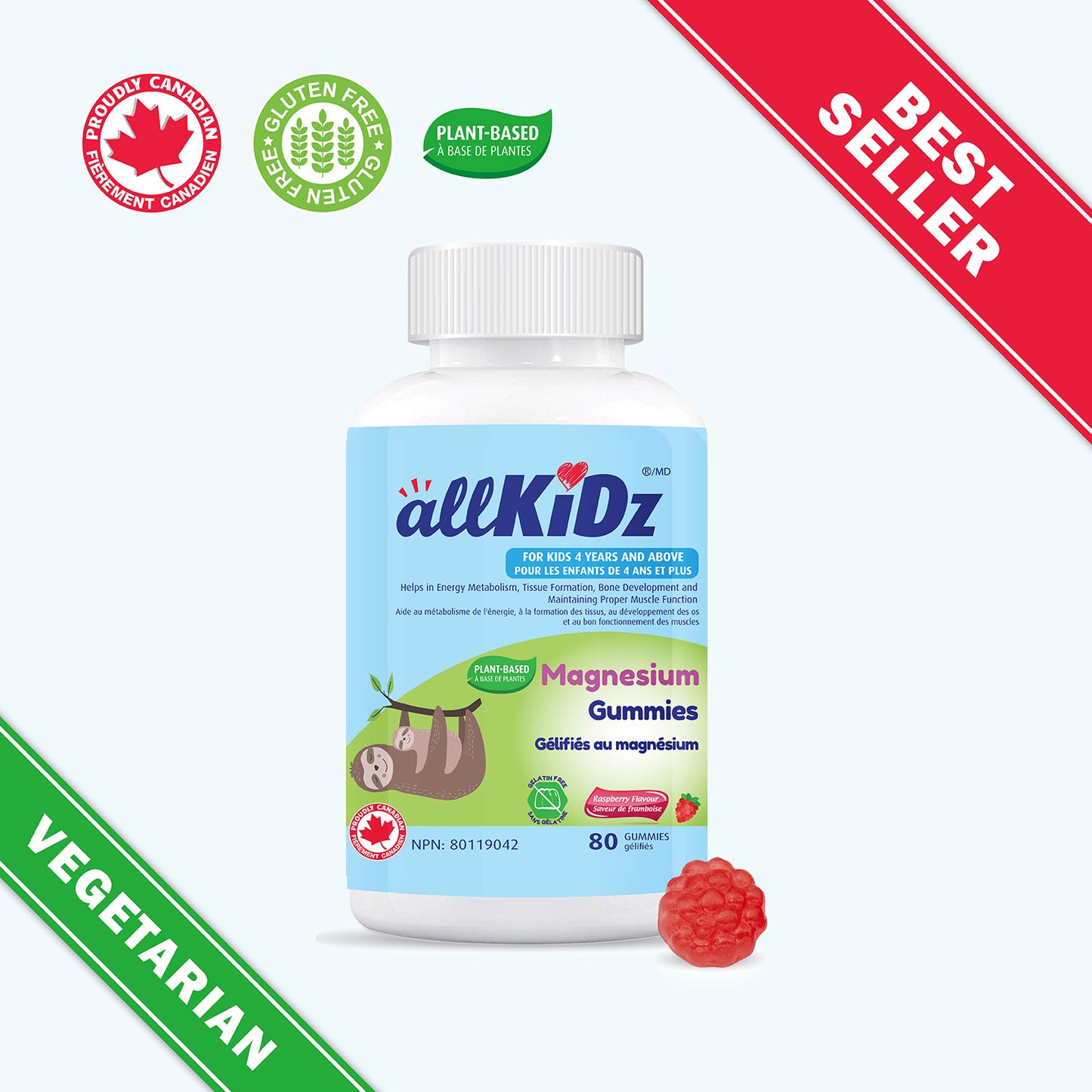 allKiDz - Magnesium Gummies 80 gummies