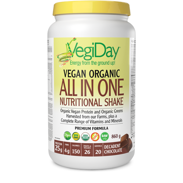 Thumbnail of VegiDay - VEGAN ORGANIC ALL IN ONE NUTRITIONAL SHAKE - Decadent Chocolate