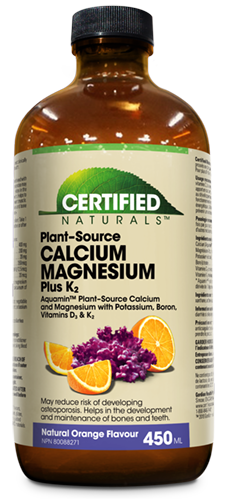 Certified Naturals - Plant-Source Calcium Magnesium Plus K2 Natural Orange