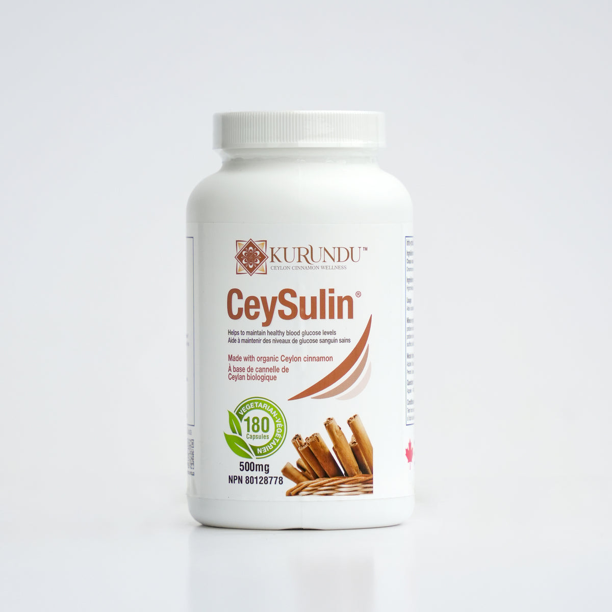Kurundu - CeySulin - Organic Ceylon Cinnamon 180 caps