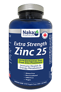 Naka - Extra Strength Zinc 25 - Bonus Size