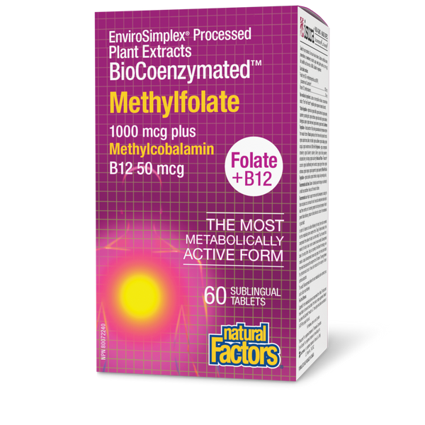 Natural Factors - BioCoenzymated Methylfolate 1000mcg w/Methylcobalamin Plus Methylcobalamin