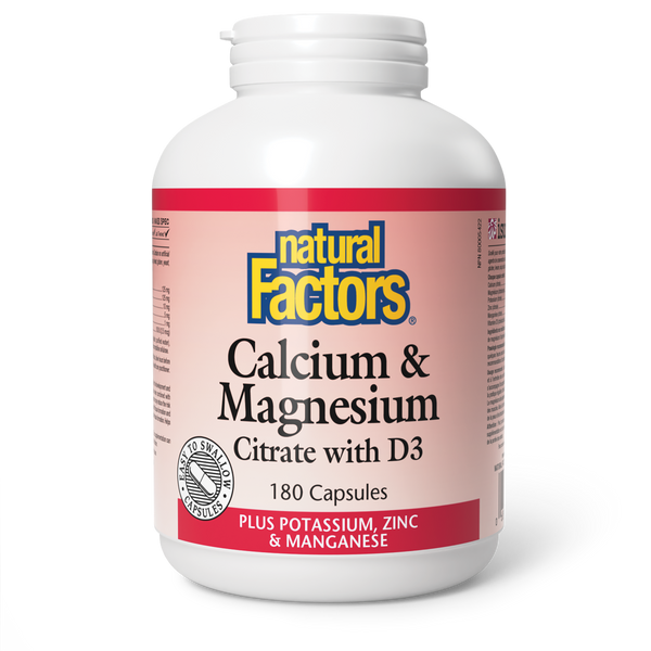 Natural Factors - Calcium & Magnesium Citrate w/ D3