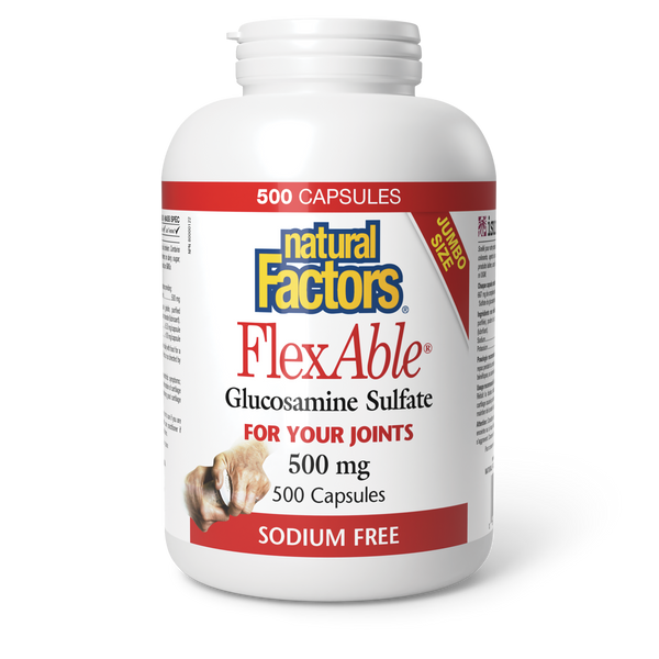 Natural Factors - FlexAble Glucosamine Sulfate - Sodium Free - Jumbo Size