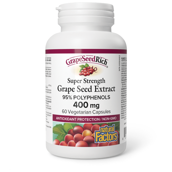 Natural Factors - GrapeSeedRich Super Strength Grape Seed Extract - 400 mg