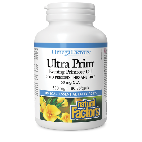 Natural Factors - Ultra Prim Evening Primrose Oil - 500 mg