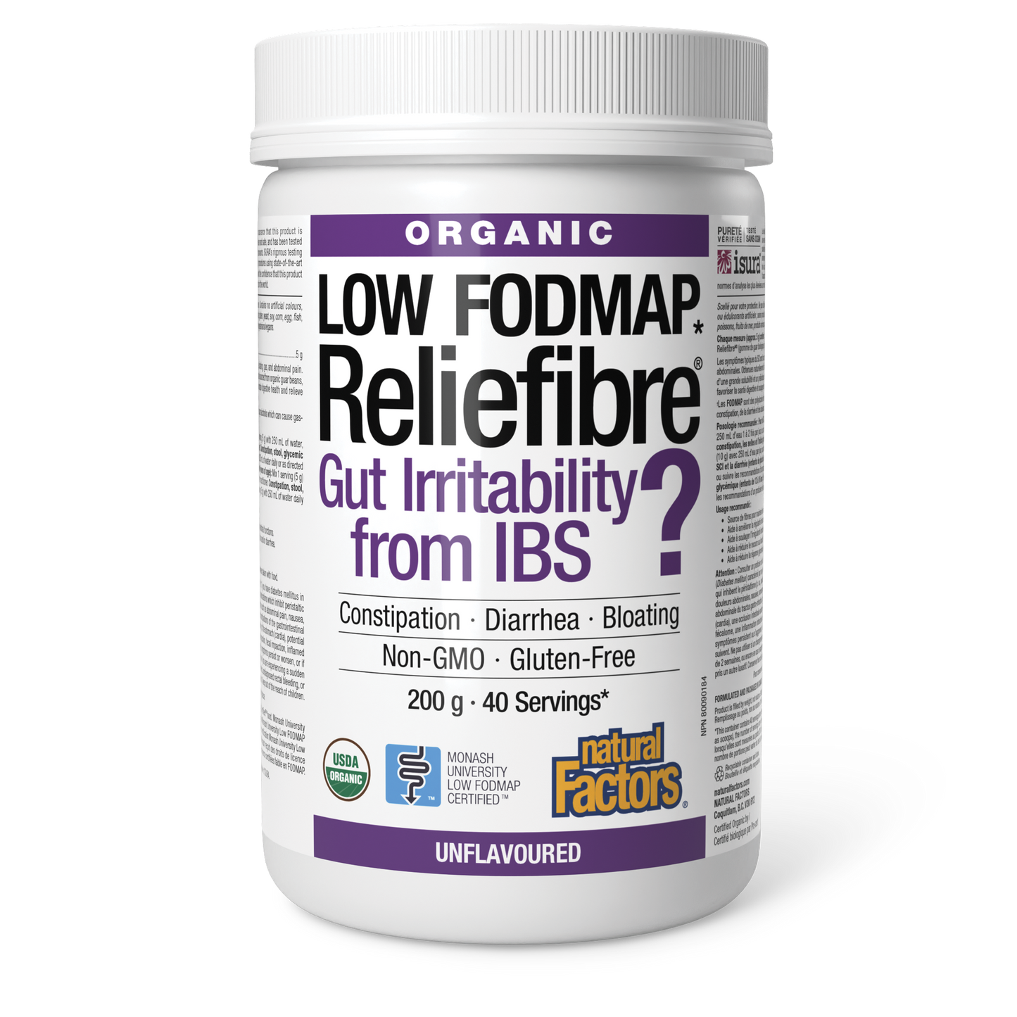 Natural Factors - Organic Reliefibre