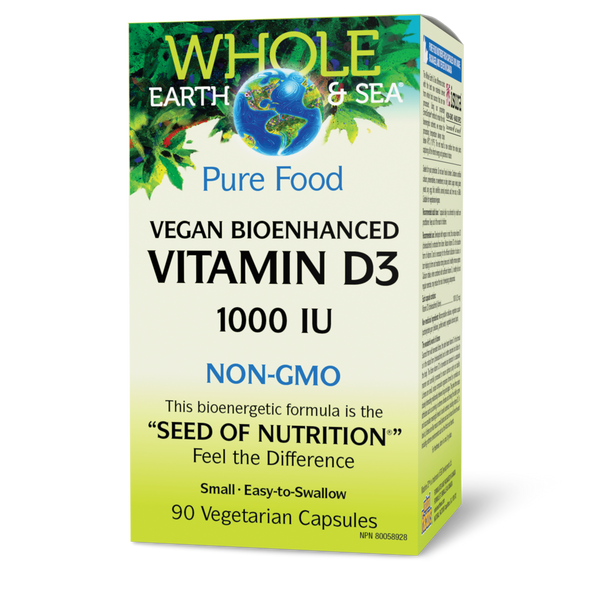 Natural Factors - Whole Earth & Sea Vegan BioEnhanced Vitamin D3