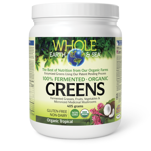 Natural Factors - Whole Earth & Sea Fermented Organic Greens - Tropical*