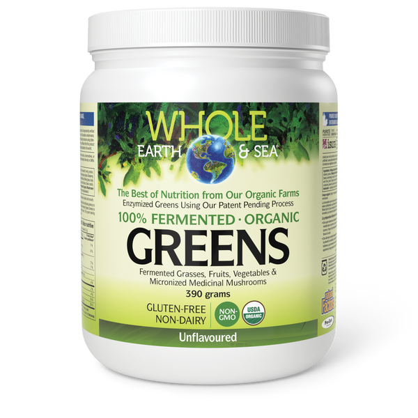 Natural Factors - Whole Earth & Sea Fermented Organic Greens - Unflavoured