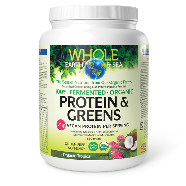Natural Factors - Whole Earth & Sea Fermented Organic Protein & Greens - Tropical