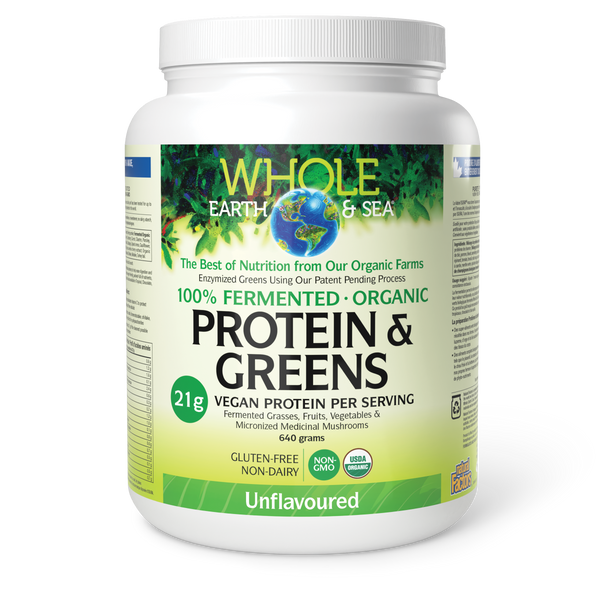 Natural Factors - Whole Earth & Sea Fermented Organic Protein & Greens - Unflavoured