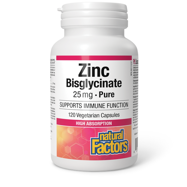 Natural Factors - Zinc Bisglycinate - 25 mg