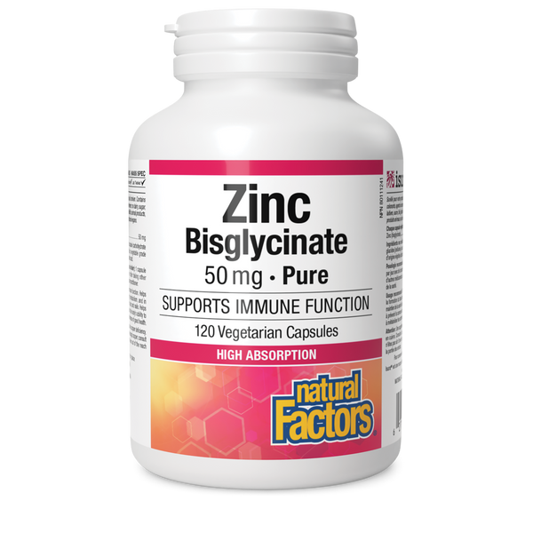 Natural Factors - Zinc Bisglycinate - 50 mg