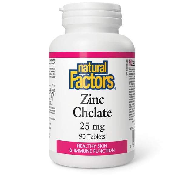 Natural Factors - Zinc Chelate - 25 mg