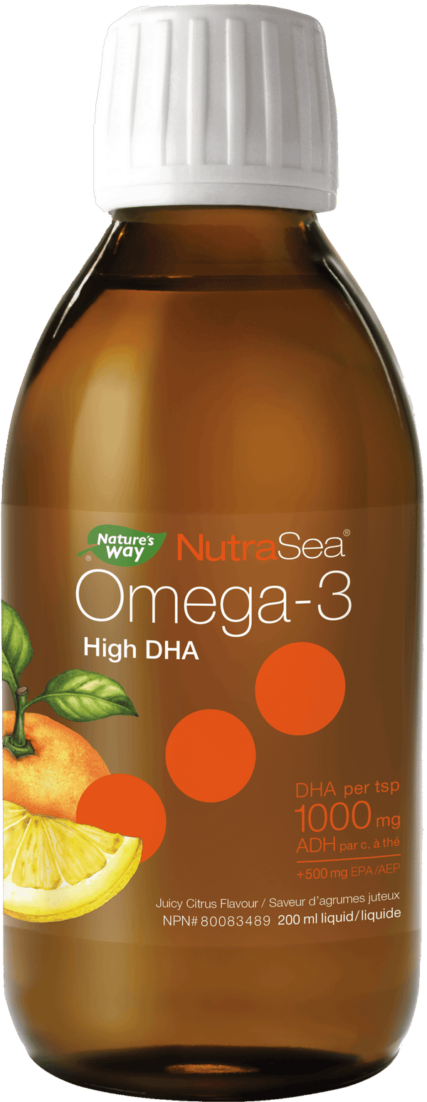 Nature's Way - NutraSea DHA Omega-3 Squid Oil High DHA - Juicy Citrus Flavour