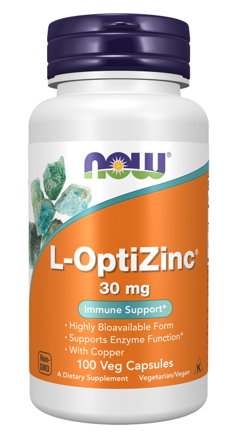 NOW - L-OptiZinc 30mg Copper