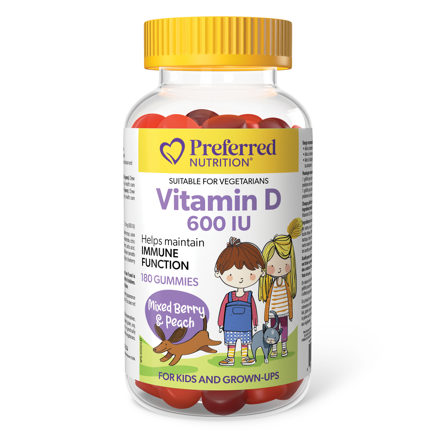 Preferred Nutrition - Children's Vitamin D 600IU Mixed Berry & Peach