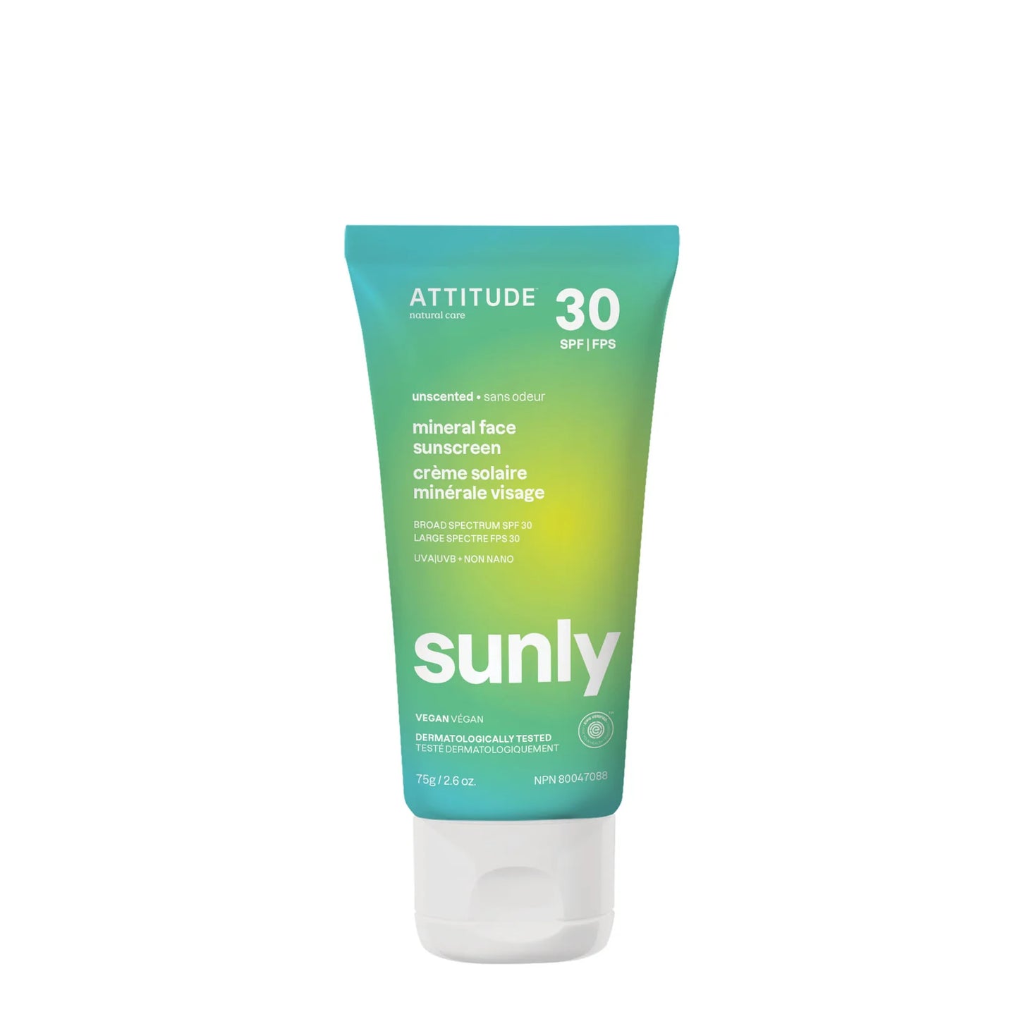 Attitude - Mineral Face Sunscreen SPF 30 Fragrance Free