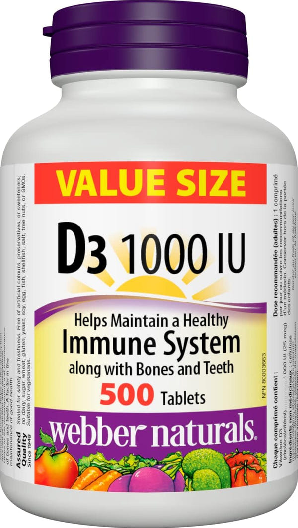 Webber Naturals - Vitamin D3 - 1000 IU